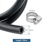 URAQT 6mm Fuel Line Hose 1 m 1/4 inch ID with 6 Clamps for Cars Tractors view 2