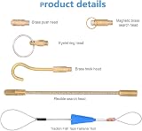 SETROVIC-UK Fiberglass Fish Tape Pull Kit 10x1M Rods Wire Running Cable Conduit view 3