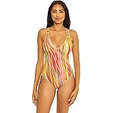 Becca Womens Awaken One Piece Swimsuit, Londyn Scoop Neck, Adjustable, Bathing Suits for Women