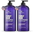 Botanic Hearth Curly Hair Shampoo and Conditioner Set For Curly Hair | Detangle, Define & Enhance Curls | With Jojoba oil & Vitamin E | Sulphate Free | 16 fl oz x 2