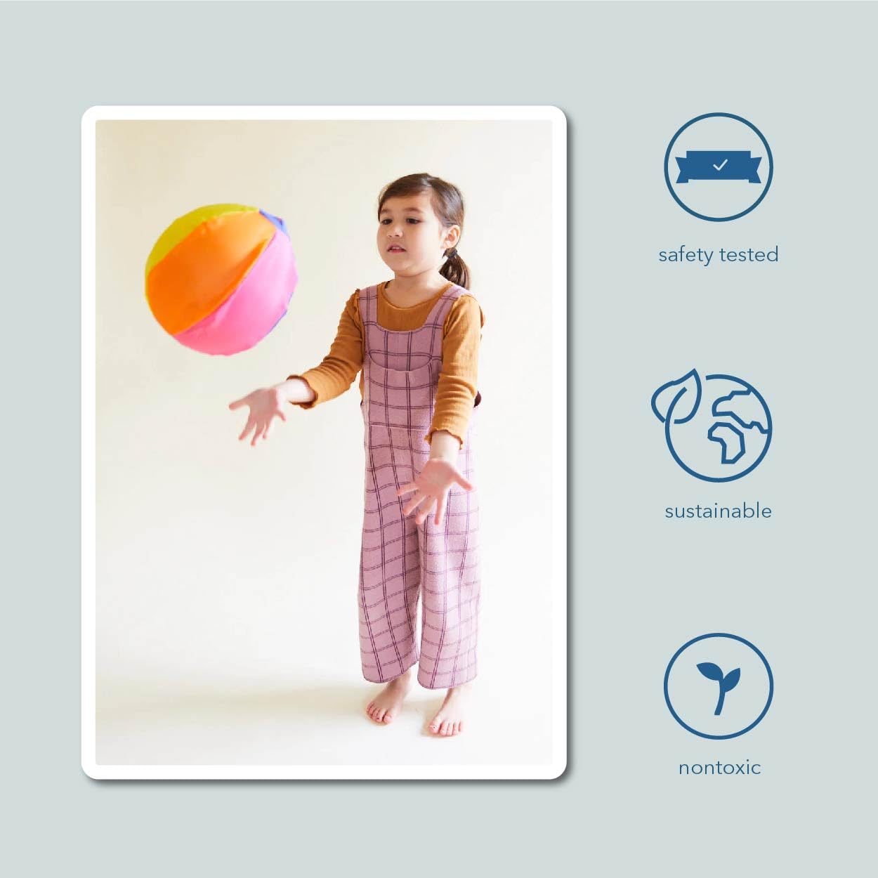 Sarah's Silks Rainbow Balloon Ball | Reusable Safe Balloon Toy for Children