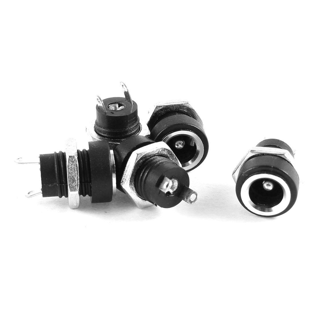 sourcing map 5 Pcs PCB Mount 2.1mm x 5.5mm DC Jacks Connectors Socket