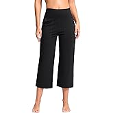 G Gradual Women's Capri Pants with Pockets High Waist Yoga Pants Wide Leg Workout Summer Pants for Casual, Travel, Exercise