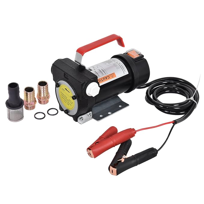 COSTWAY Dieselpumpe Ölabsaugpumpe Ölpumpe Heizölpumpe Kraftstoffpumpe | 12V | 2400L/H | 4500r/min | 3 bar | Tragbare
