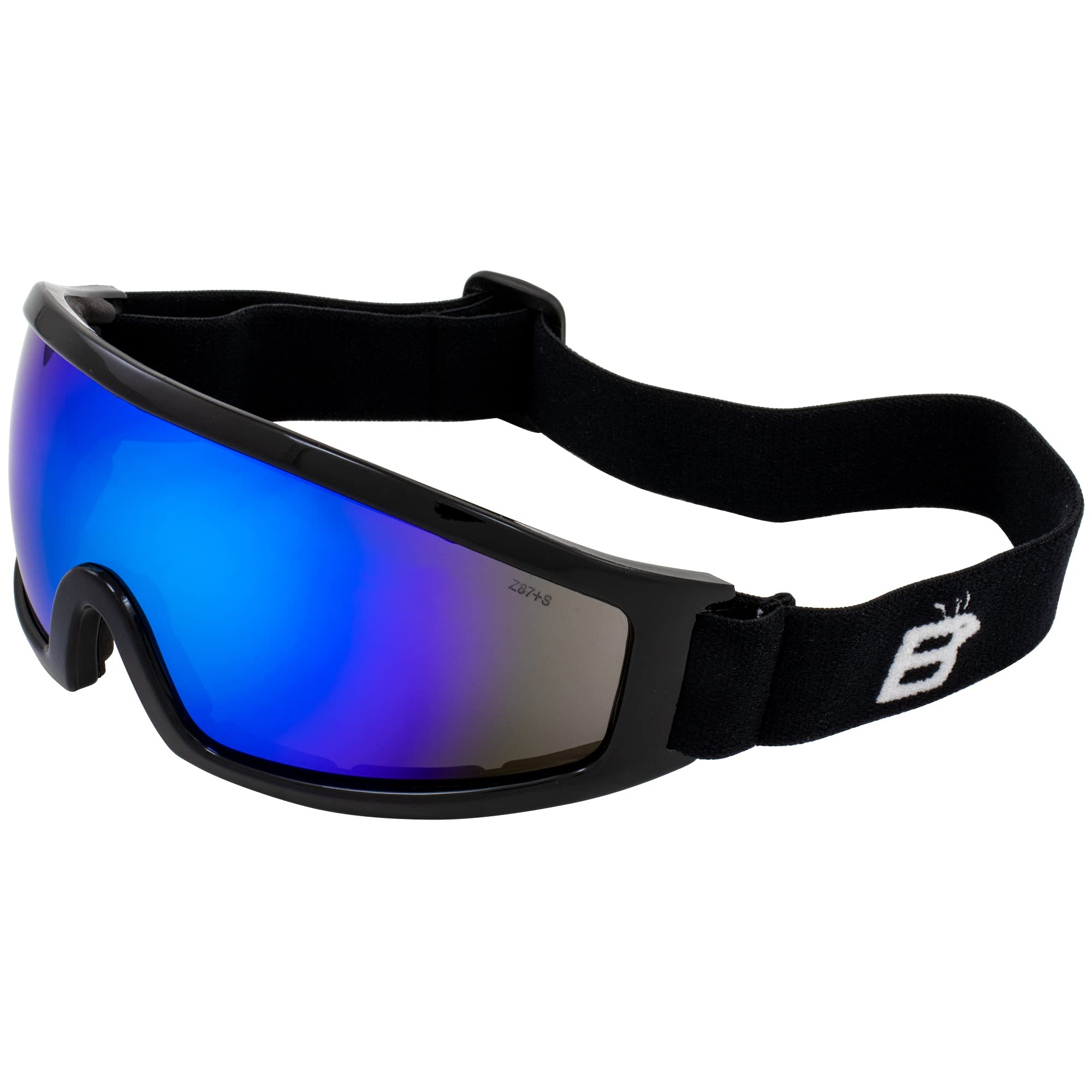 Birdz Eyewear Birdz Robin Sport Skydiving Snowboarding Motorcycle Riding Goggles Blue Mirror Lens