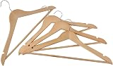 REQUISITE NEEDS Wooden Coat Hangers 20 Pack 360° Rotating Hook Non Slip Notches view 2