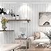 H2MTOOL Faux Wood Wallpaper, White Temporary Removable Peel and Stick Wallpaper Self Adhesive (17.7” x 78.7”, White)