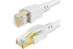 DDMALL CAT 8 Ethernet Cable 1.5ft, 3ft 6ft 10ft 15ft 20ft 25ft 30ft 40ft 50ft 65ft 100ft High Speed, Shielded in Wall, Intern