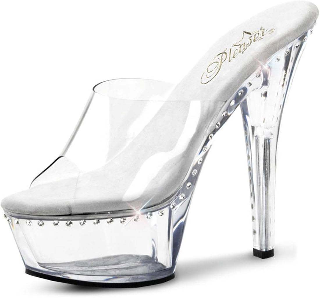 pleaser clear heels