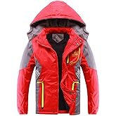 Vinmin Latest Boys Thicken Fleece Hooded Jacket Warm Quilted Coat Outdoor Cool Cute Fashion for Winter Autumn Spring