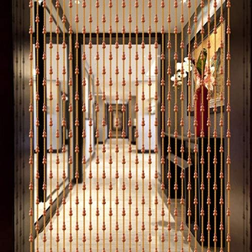 Wooden Bead Curtain, Easy to Install Room Divider Beaded Door Curtain for bathroom Living Room Bedroom Divider Blind Door Curtain-80x200Cm(31x79Inch)-A