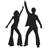 Beistle Disco Silhouettes, 32.75" and 36.5", Black, 54618, 32.75" x 36.5"