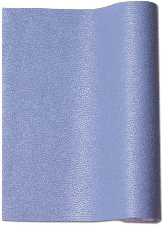 Meneng Faux Leather Fabric Sheet Solid PU Synthetic Leather Perfect for Earrings Hair Accessories Bow Shoes DIY Craft Projects,9''x53''(23x135cm) (Sky Blue)