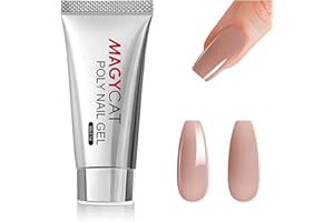 MAGYCAT Poly Nail Gel 60g Poly Extension Gel Natural Nude Builder Gel Nail Poly Gel Nail Enhancement Nail Art Design for Gift