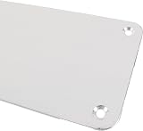 White Hinge Set of 2 12 Inch Satin Aluminium Door Finger Plates 75mm view 7