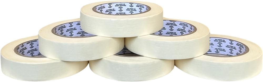 REQUISITE NEEDS Masking Tape 6pk 24mm x 50m Painters Decorators DIY Packaging