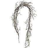 CWI Ivory Garland - 5ft - Artificial Garland for Mantle, Arch, Table, and Entryway