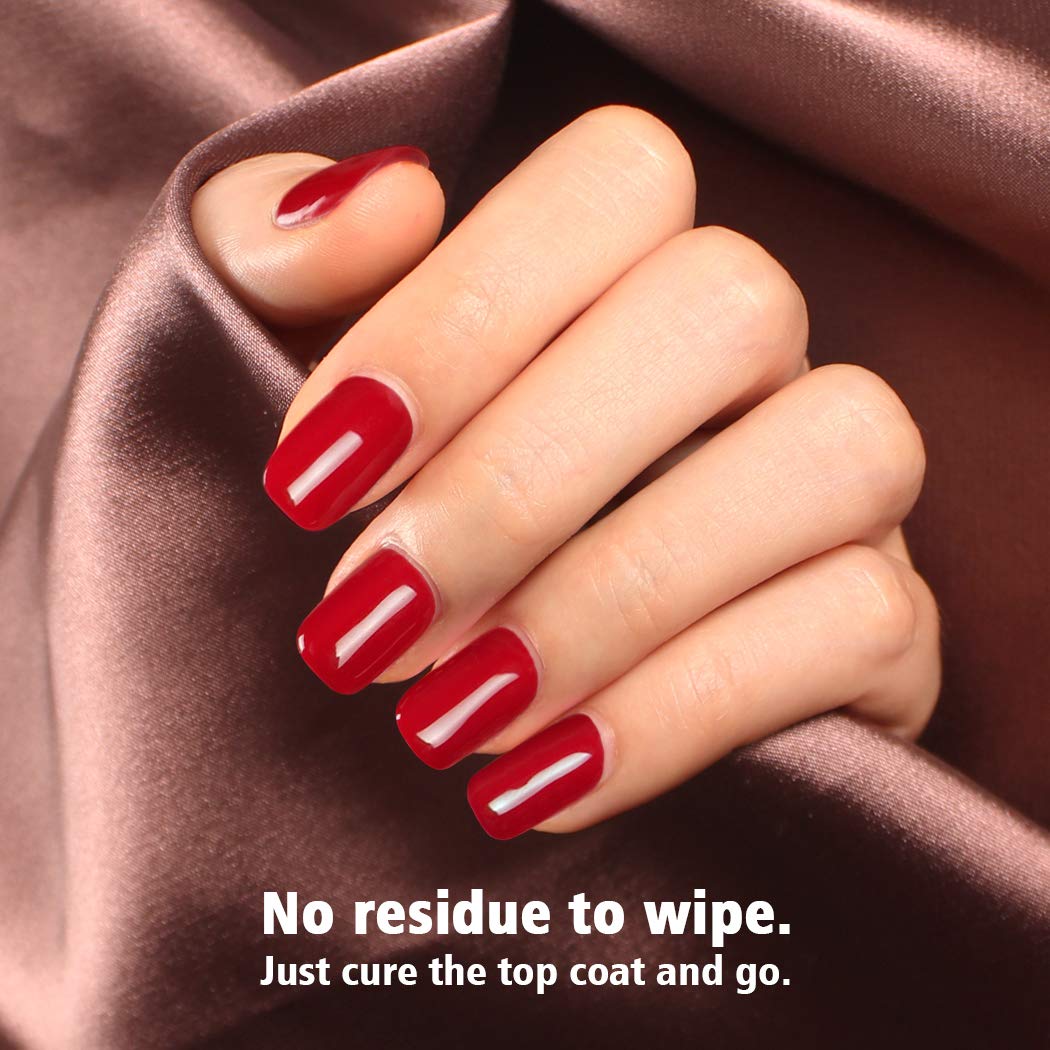 Pine No Wipe High Glossy Top Coat Matte Top Coat and Base Coat Gel Nail Polish Set 3x10ml Soak Off UV LED Gel for Long Lasting Gel Manicure : Beauty