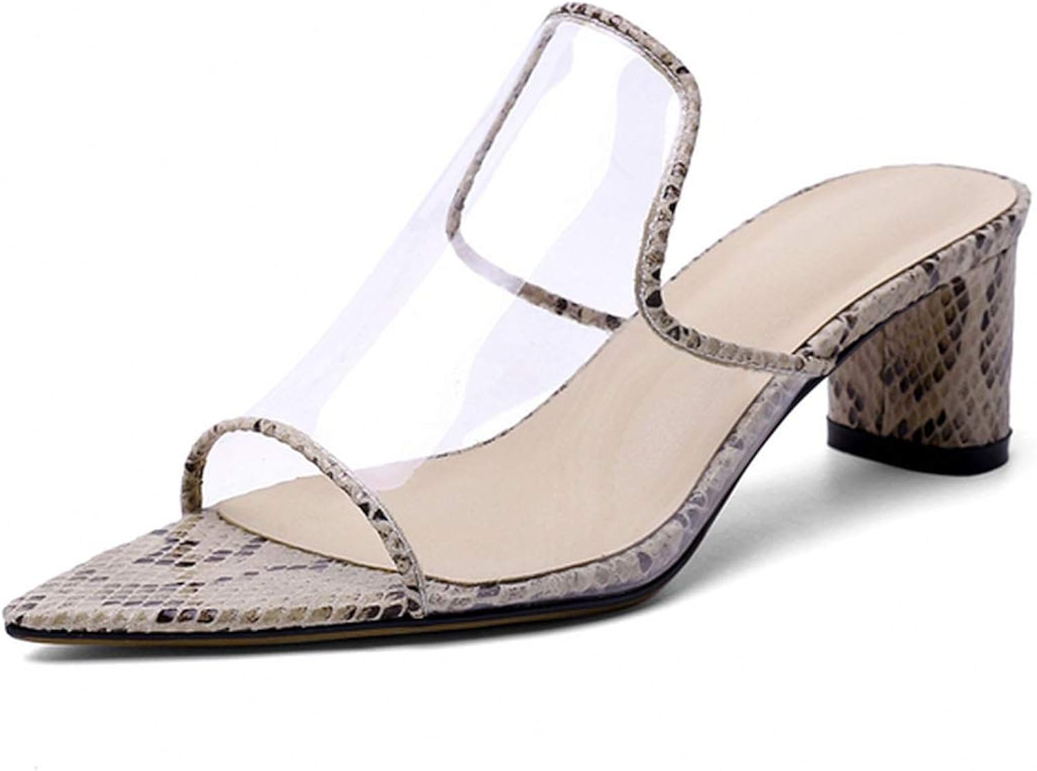 transparent heel slippers