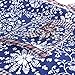 BCP Girl Flower Pattern Woman Waist Apron Half Bistro Aprons with Pocket for Restaurant Waitress Waiter (Blue)