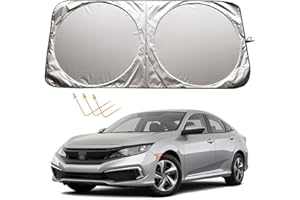XHRING Windshield Sun Shade for Honda Civic 2016-2024 Accord 2008-2024 (Not for Accord 2 Doors 2018-2024) Element 2003-2011 Pilot 2009-2024 Accessories, Car Front Window Sunshade Sun Visor Shield