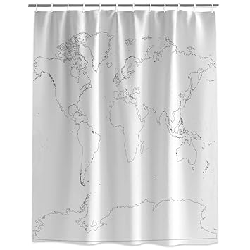 Amazon Com Licans Shower Curtain Fabric Polyester Waterproof