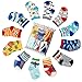 FUTURE FOUNDER 6 pair Non Skid Anti Slip Slipper Cotton Crew Socks With Grips For Baby Toddler Boys