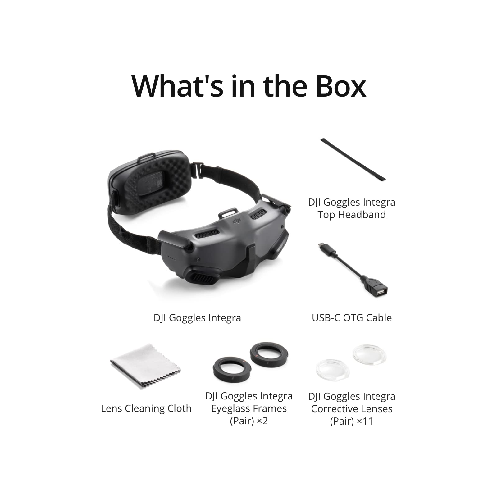 DJI Goggles Integra with Two 100Hz HD Micro-OLED Displays, SyncSmooth Technology, 30ms Latency, and 700nits Brightness