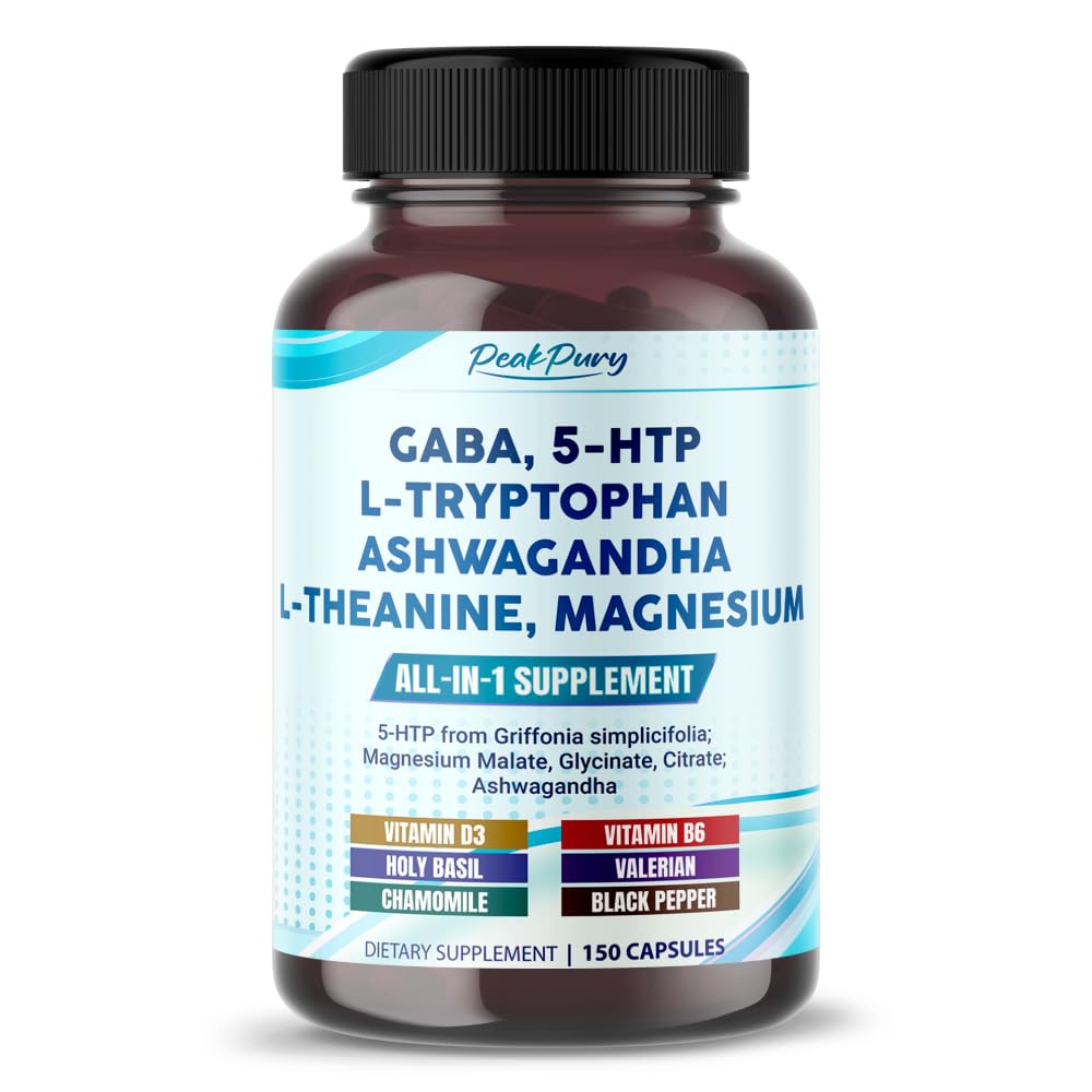 GABA, 5-HTP, L-Tryptophan, Ashwagandha, L-Theanine, Magnesium