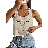 Womens Sexy Crop Tops Loose Fit Cropped Tank Tops for Teen Girls
