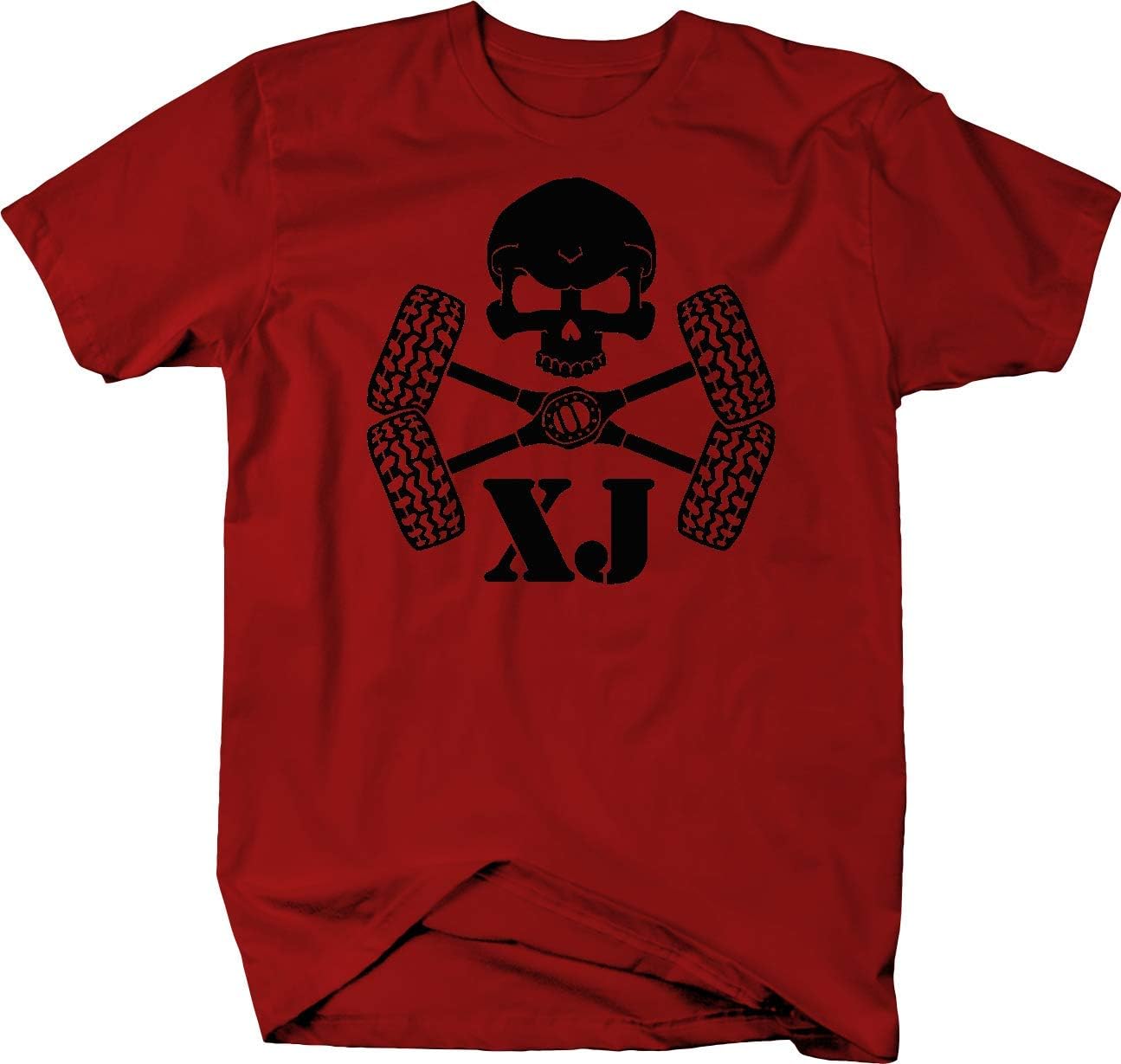 Lifestlye Graphix Skull Crossbones Tires & Axles 4x4 XJ Color T Shirt for Men