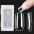 Medium Square Nail Tips, 500Pcs Beetles Gel X Nail Kit Medium Square Pre Shaped Clear Full Cover False Nails for Gel Art Polish Soak Off Lamp Nail Extensions Acrylic Press on Nail Tips