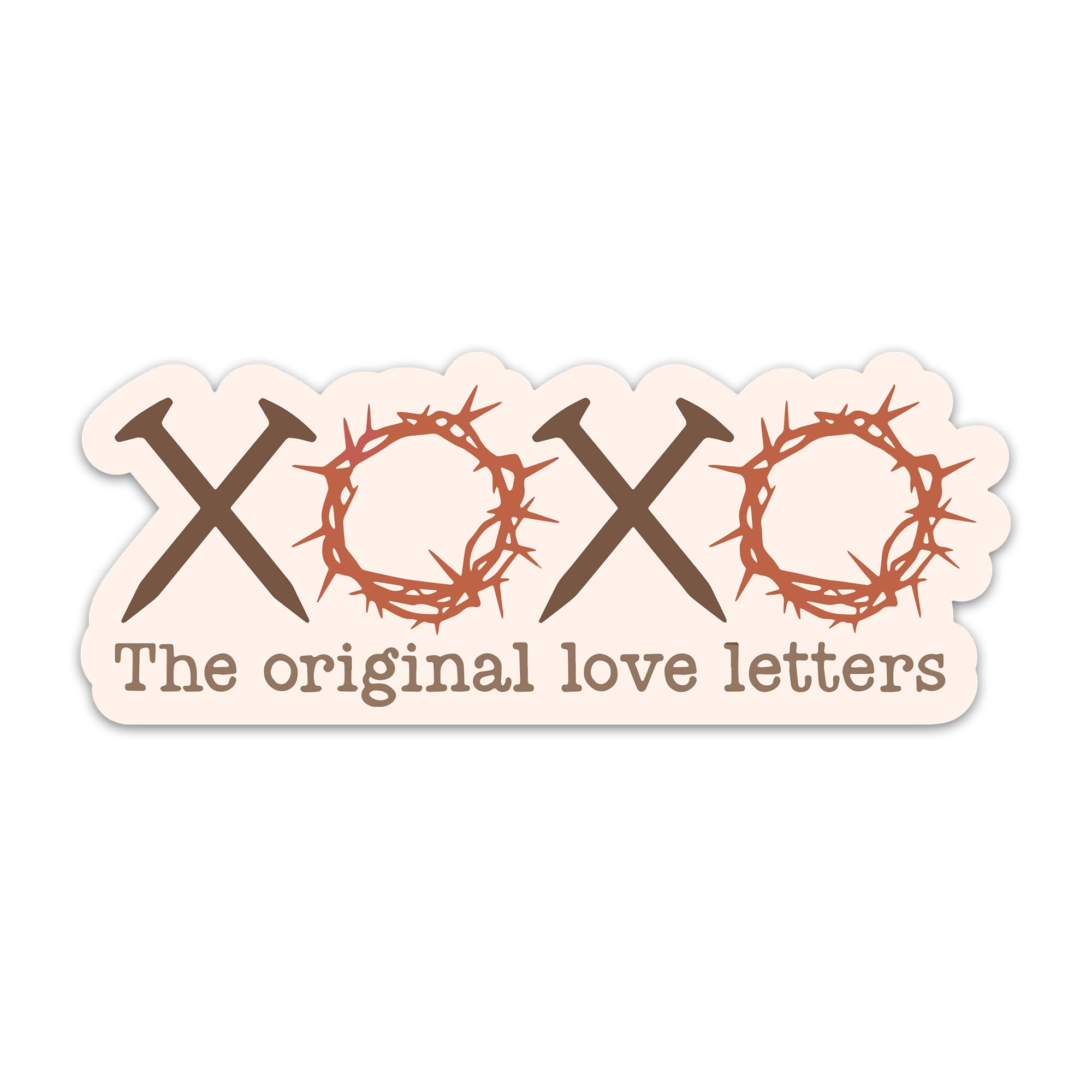 Photo 1 of (3PCs) The Original Love Letters Crown of Thorns Sticker, Jesus Love Stickers, Christian Religious Vinyl Waterproof Spiritual Stickers for Laptop Water Bottle Notebook Tumbler Journal (3 Inches)
