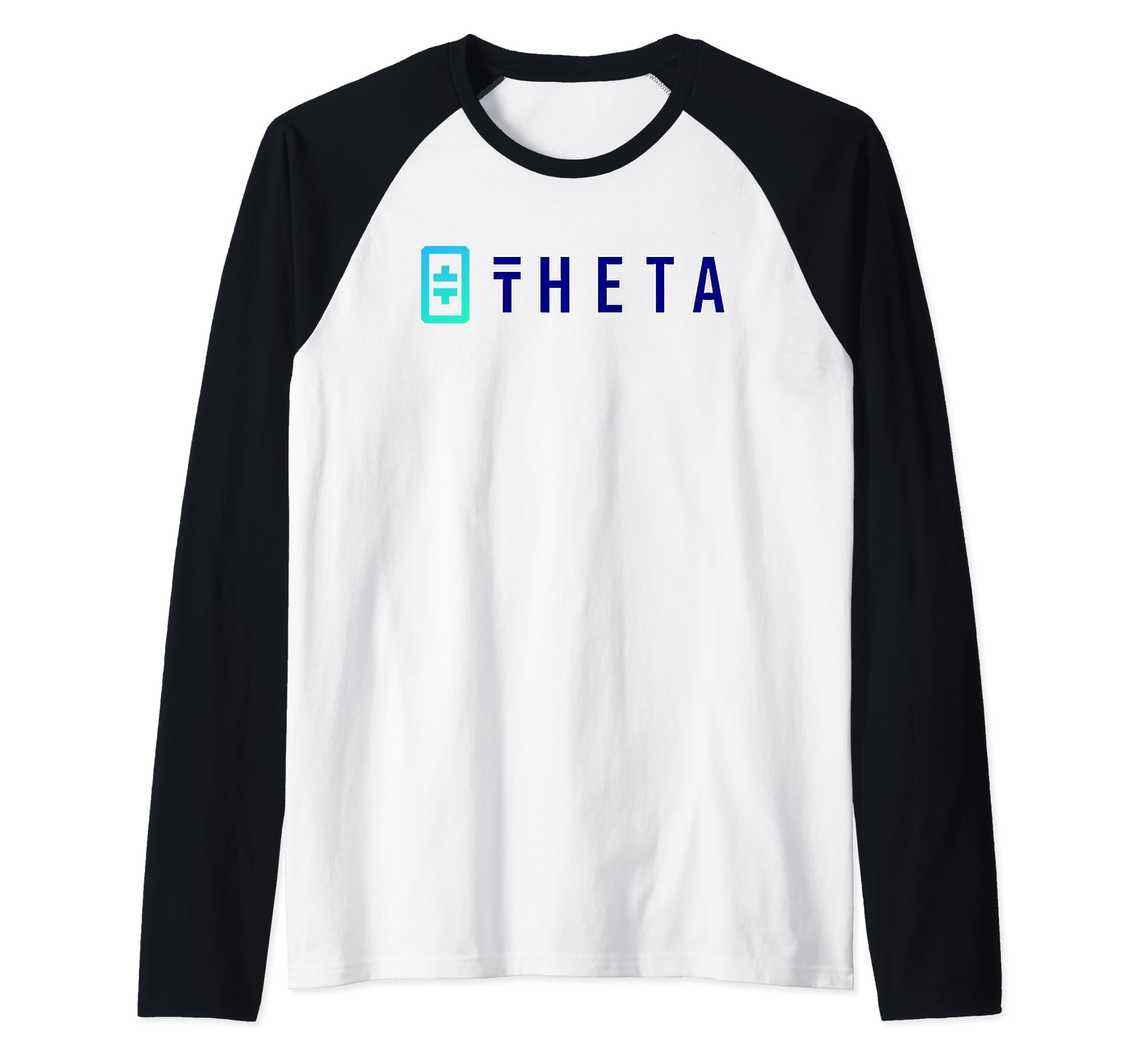 THETA Crypto Cryptocurrency Blue Logo Classic Raglan Baseball Tee