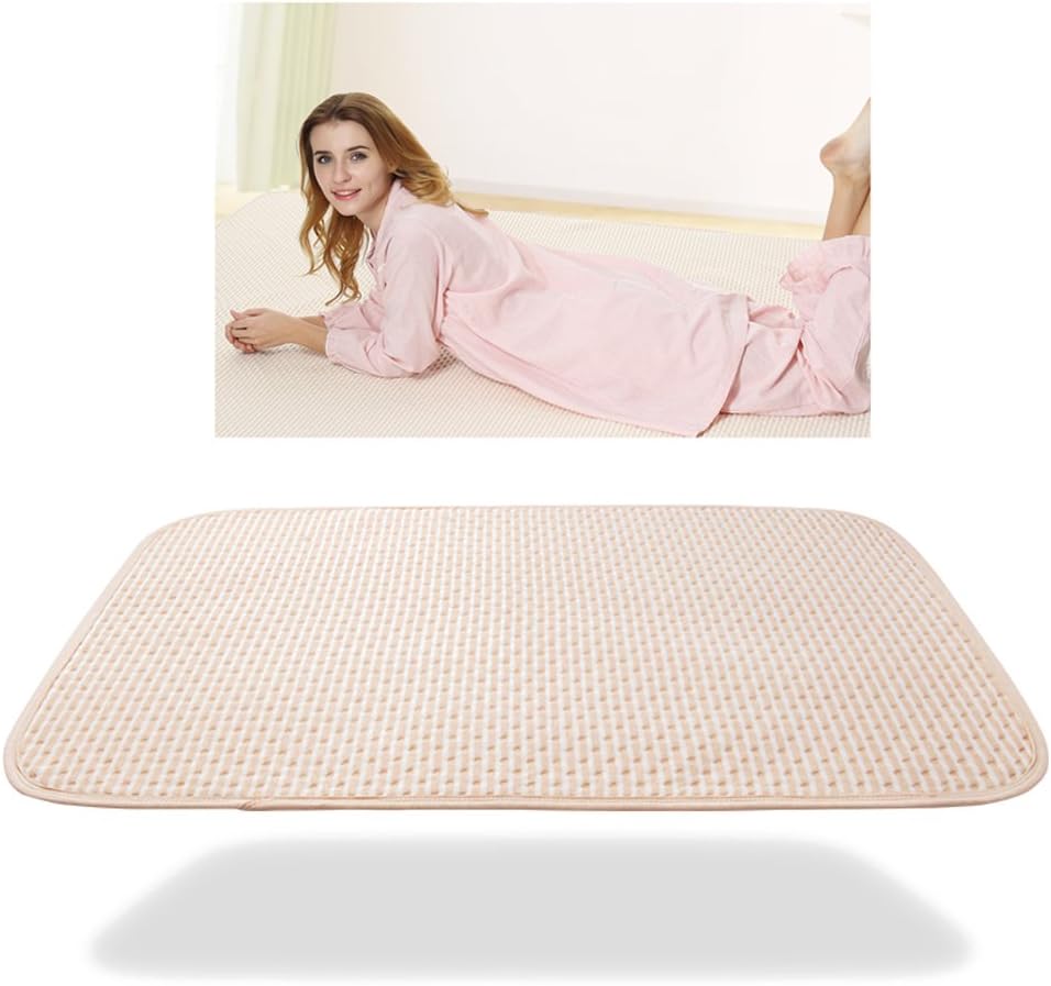 LiBuy Menstruation Bed Pad Menstrual Period Waterproof Underpads Sheet Protector Aunt Flo Leakproof Mattress Postpartum Mother Bed Wetting Changing Mat Organic Cotton Washable (Brown, M)