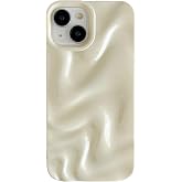 Caseative for iPhone 15 Case, Light White | Water Ripple Pattern Wave