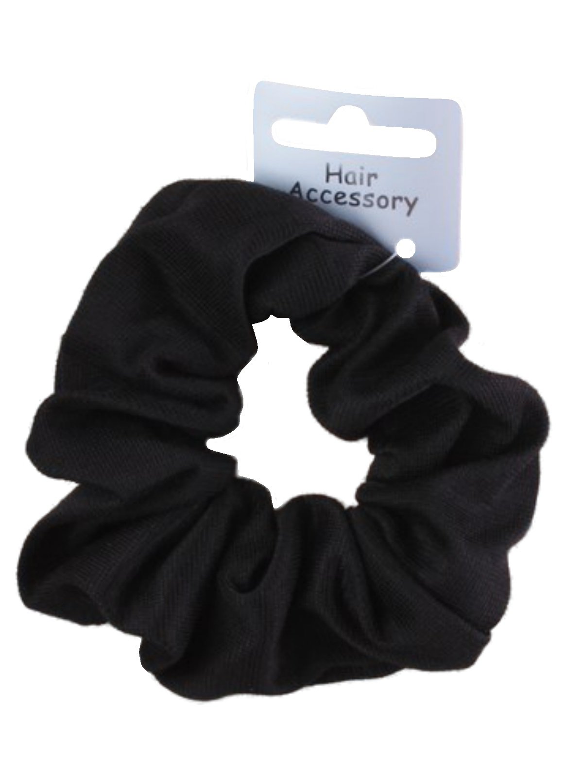 Black Soft Jersey Fabric Hair Scrunchie Bobble Elastic Hair Band by Pritties Accessories