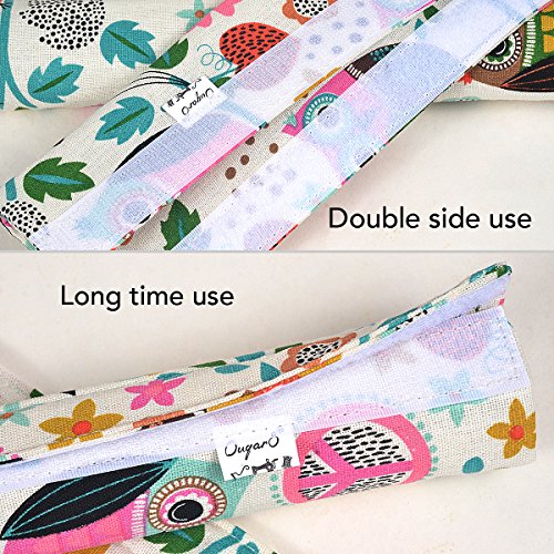 Ougar8 Refrigerator Door Handle Covers Handmade Decor Protector for Ovens, Dishwashers.Keep Your Kitchen Appliance Clean From Smudges, Food Stains(White Owl, 14.5"4")