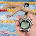 Stopwatch,1/10th Second 10 Lap Memory, Clock Daily Rainproof Digital Timer for Sports Match,Competition,Coach,Referee,Training,Timing