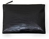NIGEDU Women Clutches Crocodile Grain PU Leather Envelope Clutch Bag