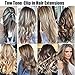 Ombre Clip in Full Head Hair Extensions Wavy Straight 8PCS/SET Two Tones Dip Dye Color Synthetic Fibre Hair Hairpieces for Women(26