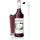 Monin - Blackberry Syrup with Monin BPA Free Pump, Boxed, Soft and Succulent, Great for Cocktails, Lemonades, and Sodas, Gluten-Free, Non-GMO (750 ml)