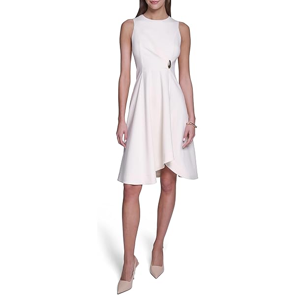 Amazon.com: HALSTON Women's Sleeveless Mock Neck Dress with Drape Front  Detail Dress, Cherry, 0 : Clothing, Shoes & Jewelry