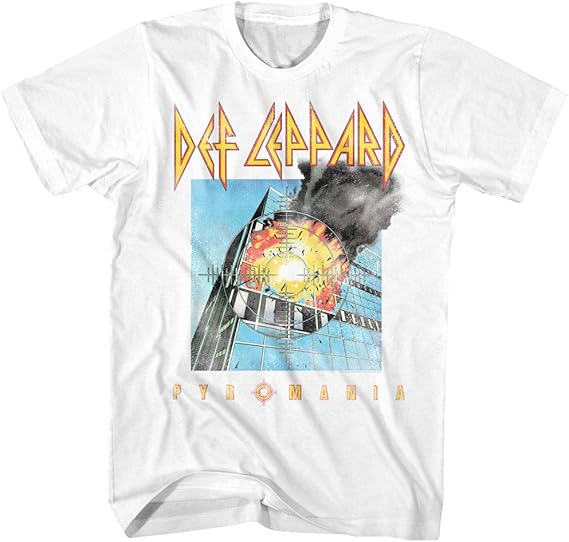 Amazon Co Jp American Classics メンズ デフ レパード1977英語のロックバンド 80年代ヘビーメタル放火成人tシャツtシャツ 3x ホワイト 服 ファッション小物
