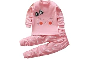 Toddler Girls Sweatsuit Outfits Organic Cotton Long Sleeve Tee Tops Crewneck Sweatshirt with Pants Set 2Piece