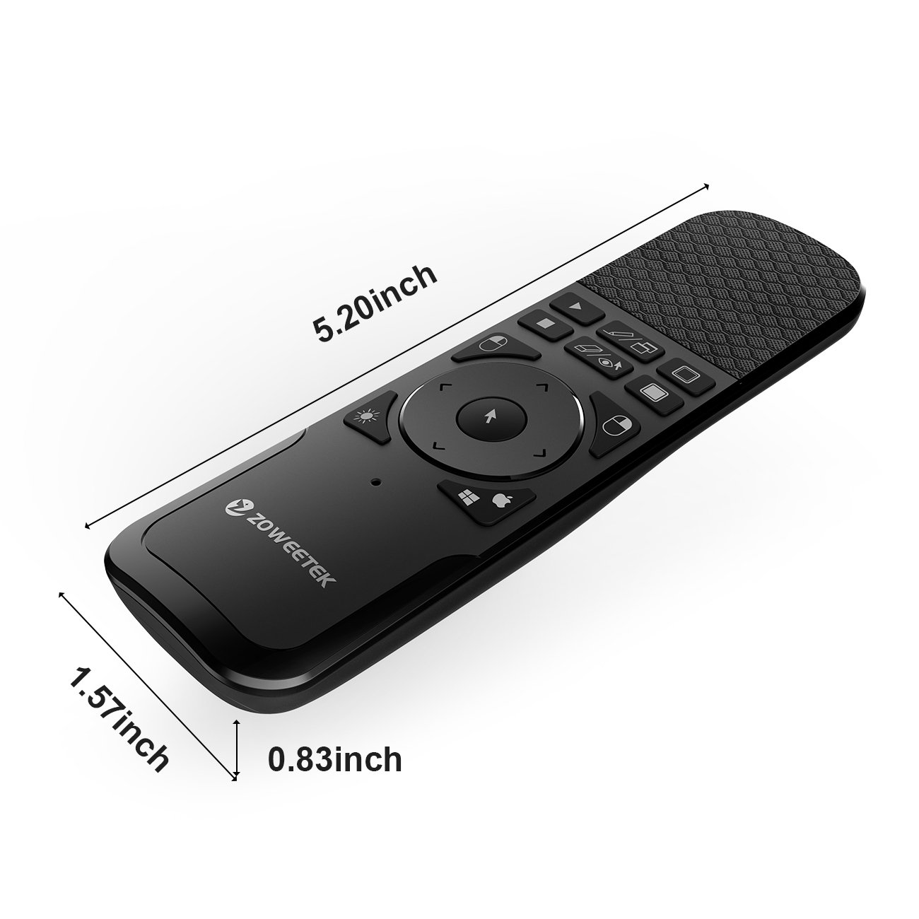 Zoweetek Wireless PowerPoint Presenter with Red Laser Pointer and Mouse Functions, 2.4GHz PPT Remote Control Clicker for Multi Media Devices, Projector, PC, Tablet