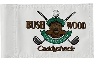 2BUT Standard Bushwood Country Club Golf Pin Flag Practic Putting Green Golf Flag For Backyard Garden Double-Sewn 600D Nylon Miniature Pin Flag Regulation Tube Flag(BWD 20"X13")