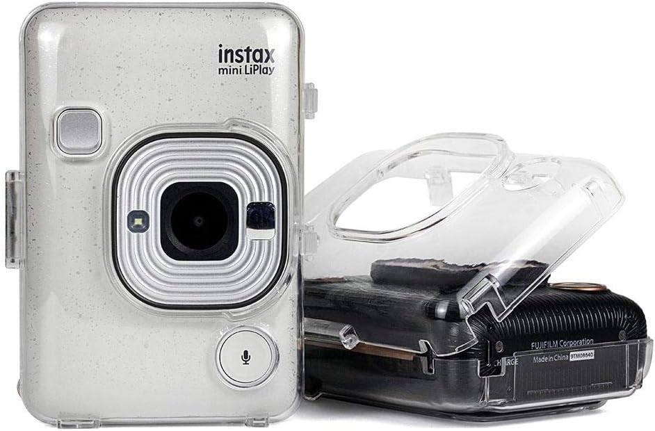 Rosymity Replacement Camera Case with Shoulder Strap,for Fujifilm Instax Mini Liplay Hybrid Instant Camera,Retro Style PU Leather Travel Case Stunning