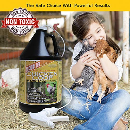 MICROBELIFT Chicken Coop Cleaner and Odor Eliminator, Use on All