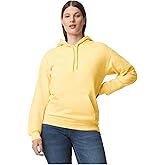 Gildan Unisex Adult Softstyle Fleece Midweight Hoodie (L) (Yellow Haze)